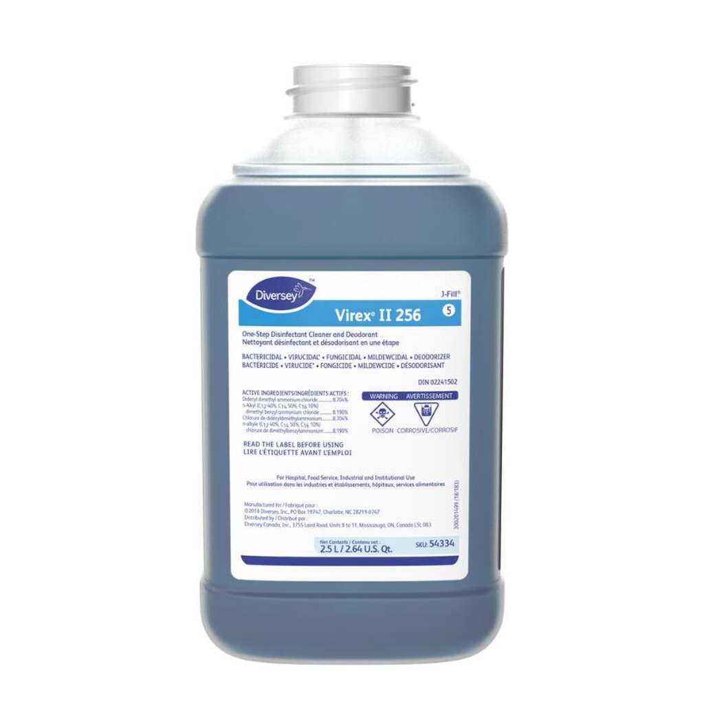 Virex® II 256 5 One-Step Disinfectant Cleaner & Deodorant – 2.5 L, J-Fill® / QuattroSelect®