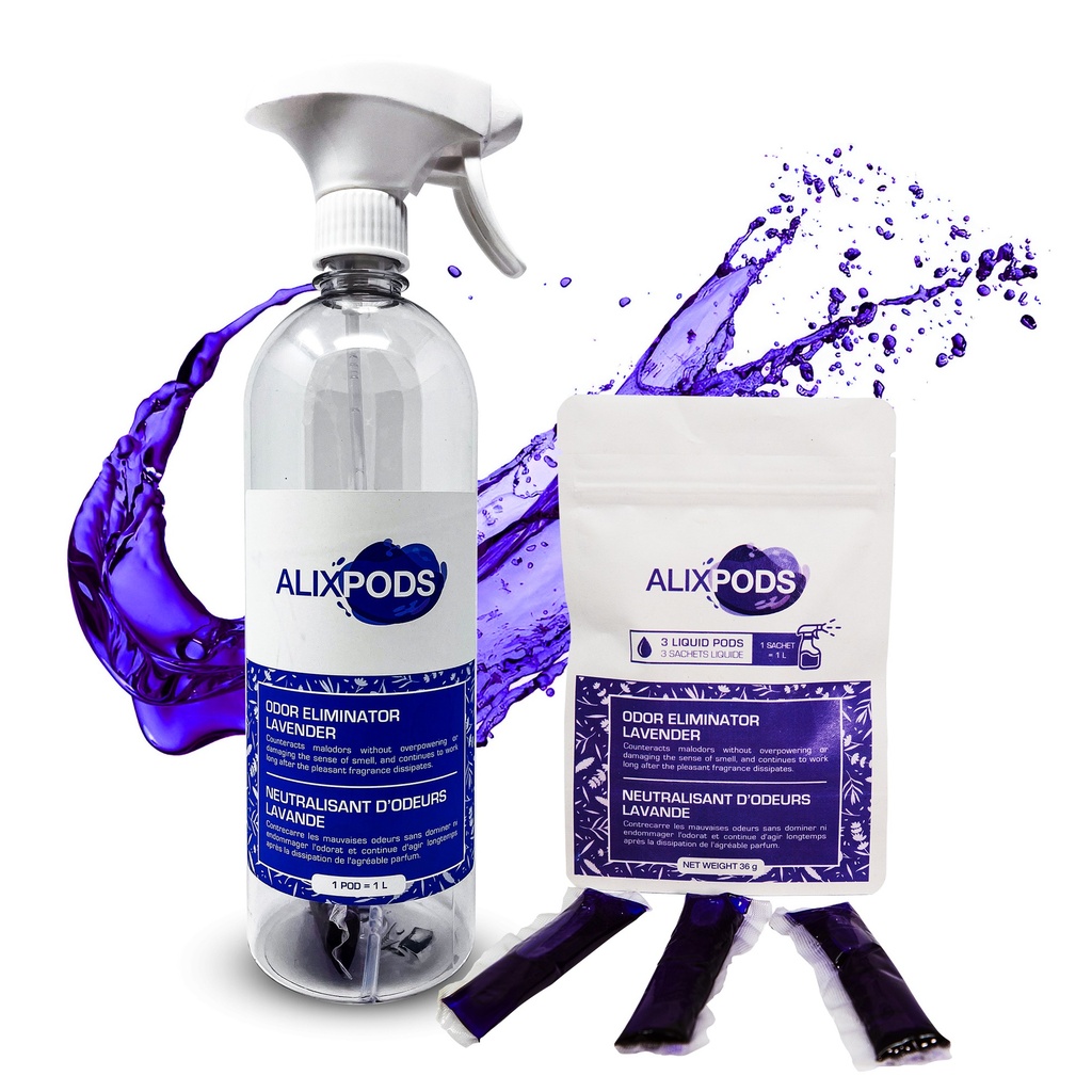 AlixPods Paquet Kit de Démarrage Neutralisant d'Odeurs Lavande