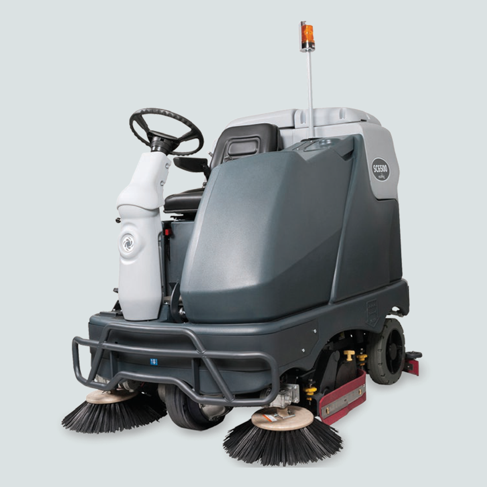 Advance SC6500 EcoFlex Ride-On Cylindrical Floor Scrubber 48 in (six 420Ah batteries, 36A charger, MidLite Grit brushes)