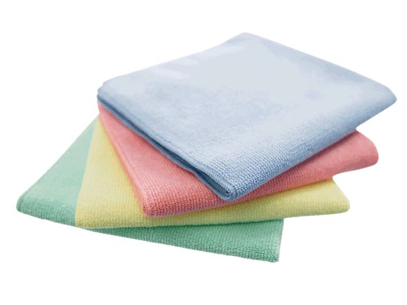 Chiffon microfibre tricoté durable MicroTuff jaune 260 g/m² (5/pqt)