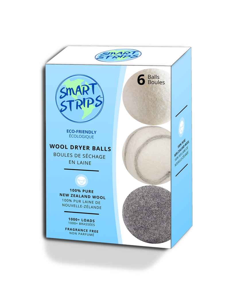 Smart Strips™ Balles de sécheuse en laine (paquet de 6) - Laine de Nouvelle-Zélande 100 %