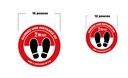 Social distancing floor stickers