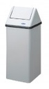 Metallic trash can, white, 80L (21 gal.)