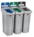 Slim Jim recycling station 3 stream landfill/mixed recycling/compost
