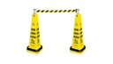 Floor cone barricade system