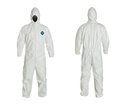 TYVEK Hooded coverall with elastic wrist and ankle large