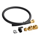 SEKO Part and Accessory – Pot&Pan Installation Kit: Black hose (3ft),Clamp (1pc), Hex Nipple 3/8" (1pc), Tee 3/8" (1pc), Hose Barb 3/8 " (1pc).