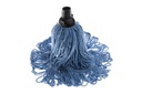 Atlas Graham Tuffstuff Ringtail Synthetic Wet Mop, Tailband, Looped-End, Blue, 9 oz