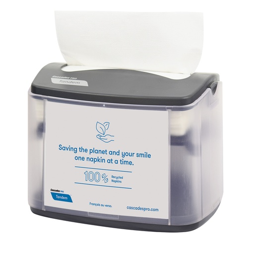 Cascades Pro Distributeur de serviettes de table Tandem pour comptoir