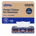 Kleenex Facial Tissue, 2-Ply, 125 Sheets, Case of 12