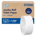 Scott Essential Jumbo High-Capacity Bathroom Tissue, 2-Ply, 1,150 ft, Case of 12
