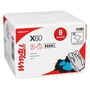 WypAll X60 Hygienic Wipers, White, Quarter-Fold, Reinforced, 10 x 12.5 in, 70 Sheets