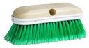 M2 Professional Car and Truck Wash Brush with Bumper, Plastic Block, Green Flagged, 9 in