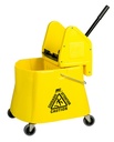 M2 Professional Elephant Down-Press Bucket and Wringer Combo, Yellow, 37 L