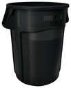 Rubbermaid Commercial Brute Vented Round Container, 44 US Gal, Black