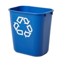 Rubbermaid Commercial Desk-Side Recycling Wastebasket, Blue
