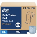 Tork Papier hygiénique doux Premium, 2 plis, 400 feuilles, blanc, caisse de 80 rouleaux