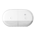 Tork Smart One T9 Twin Mini Bath Tissue Dispenser, White