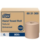 Tork Hand Towel Roll, 1-Ply, Natural, 800 ft, Case of 6