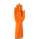 Ansell Latex Gloves, 29 mil, Orange, Medium