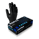 Aurelia Bold Max Medical Nitrile Gloves, 6 mil, Diamond Texture, Powder-Free, Black, XX-Large, Box of 90