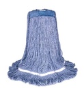 Synthetic Looped-End Connector Mop, Blue, Large, 12 oz