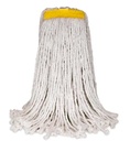 Cotton Wet Mop, White, Narrow Band, Cut End, 20 oz