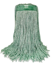 Synthetic Wet Mop, Green, Narrow Band, Cut End, 24 oz