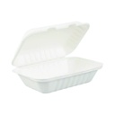 Duracore Dura-Pak Bagasse Hinged Food Container, 9 x 6 in, Case of 250