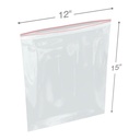 Clear Resealable Plastic Bag, 2 mil, 12 x 15 in, Case of 1000