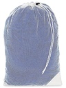 Mesh Laundry Bag with Wide Band and Drawstring, White, 24" x 36"