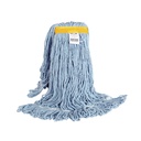 Globe Commercial Syn-Pro Synthetic Wet Mop, Looped End, Narrow Band, Blue, 24 oz
