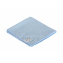 Globe Commercial Microfiber Cloth, 240 GSM, Blue, 14" x 14", Pack of 10