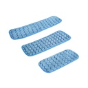Globe Commercial Microfiber Flat Mop Pad, Wet, Blue, 24"