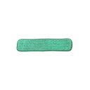 Globe Commercial Microfiber Flat Mop Pad, Dry, Green, 24"