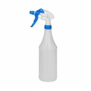 Globe Commercial 32 oz Spray Bottle and Trigger Sprayer Set, Blue, 9.25" Dip Tube