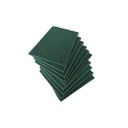 Globe Commercial Heavy-Duty Scouring Pad, 6 x 9 in, Green, Pack of 10