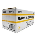 Garbage Bags, 24 x 24 in, Black, Case of 500