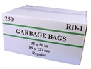 Garbage Bags, 35 x 50 in, Heavy-Duty, Black, Case of 200
