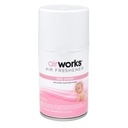 Hospeco AirWorks Metered Aerosol Air Freshener, Fresh Baby Powder, 7 oz