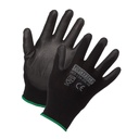 Latoplast Palm-Coated Nylon Gloves, Black, 2X-Large