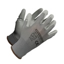 Latoplast Polyurethane Palm-Coated Nylon Gloves, Grey, Medium