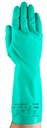 Ansell Sol-Vex 37-155 Chemical-Resistant Nitrile Gloves, 15 mil, Embossed, Green, Size 10