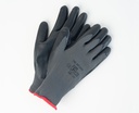 Wayne Safety Nitrile Foam Coated Nylon Work Gloves, Black, Size 7