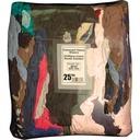 Wipeco Chiffons de coton molletonné de couleurs assorties, boîte de 25 lb